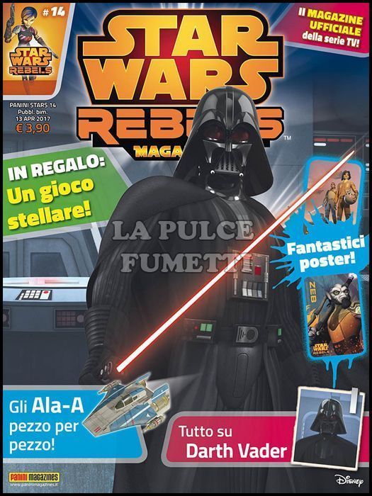 PANINI STARS # 14 - STAR WARS REBELS MAGAZINE 14 + CANNONE SPAZIALE
